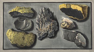 Specimens of volcanic matter found in the crater of Vesuvius, Plate XXXXVI, from 